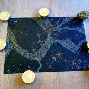Aquarius Constellation Metallic Art