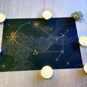 Gemini Constellation Metallic Art