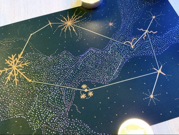 Gemini Constellation Metallic Art