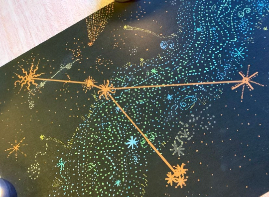 Cancer Constellation Metallic Art